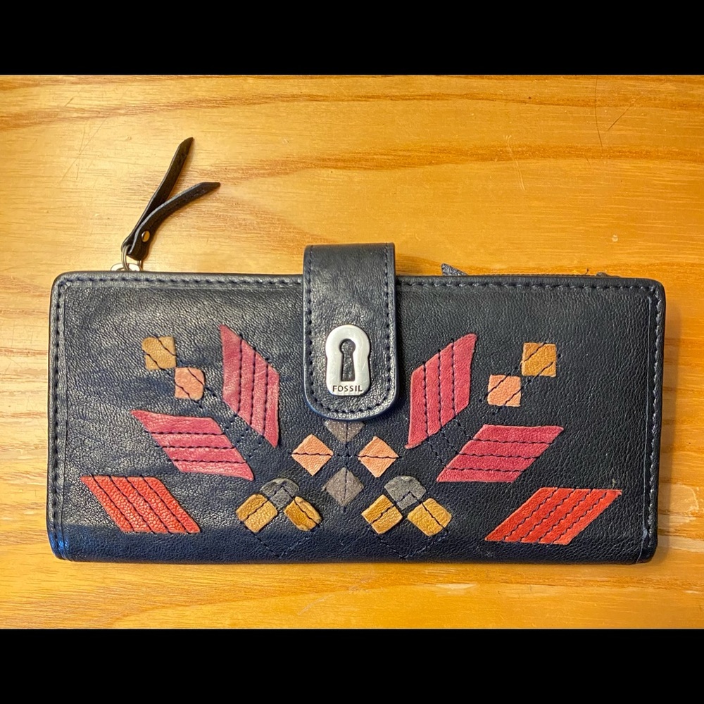 Fossil Bifold Stitched Leather Wallet